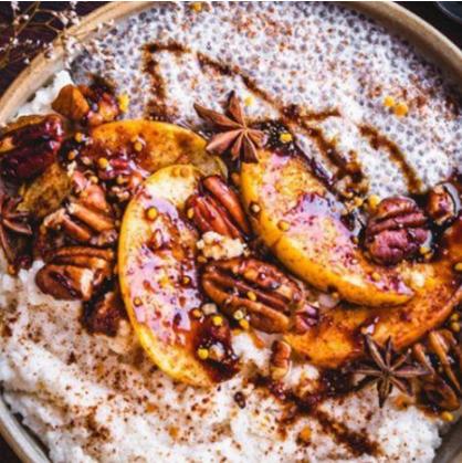 Mingau de Maçã e Pecan