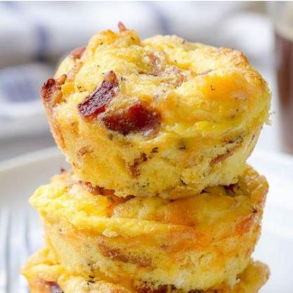Delicioso Muffin de Ovos com Bacon