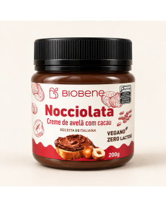 Nocciolata Creme de Avelã Com Cacau Zero Lactose Biobene 200g