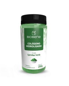 Colágeno Hidrolisado com Spirulina Verde 250g Biobene