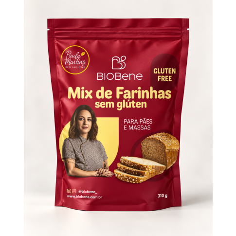 Mix de Farinhas para Pães sem Glúten - Paula Martins - 310 g