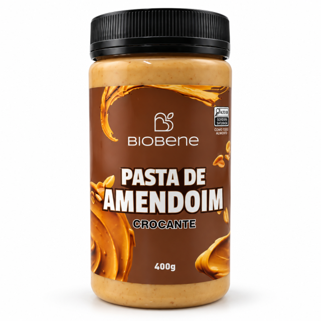 Pasta de Amendoim Crocante Integral Biobene 400g